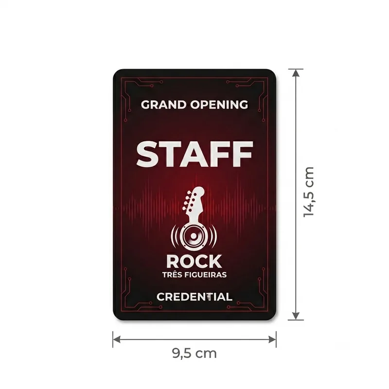 Credencial 9x14cm Personalizada PVC 4/4 personalizado · Mundo dos Crachás
